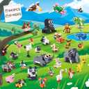32 Packs Party Favors Building Block Sets for Kids,Mini Animal Building Toys for Classroom Prizes,Goodie Bag Stocking Stuffers,Valentines Day Christmas Birthday Gifts for Girls Boys Age 8-12
