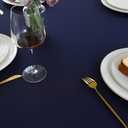FOLINS&HOME Navy Blue Round Tablecloth 60 Inch Waterproof Heavy Duty Wrinkle Free Polyester Fabric Table Cloth, Spillproof Washable Table Cover for Party, Camping, Picnic, Banquet Indoor and Outdoor