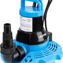 Automatic Swimming Pool Cover Pump, 1/2HP Submersible Water Pump with Check Valve Adapter & 33FT Power Cord, 3200GPH Water Removal Cover Pump for Pool, Hot Tubs, Rooftops and Water Beds