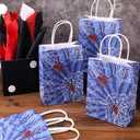SAVITA 10pcs Spider Party Favors Bags, Paper Gift Bags with Handles Candy Goodie Bag Spider Theme Birthday Party Decorations for Presents Treats Snacks Storage Supplies
