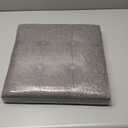 Linen Folding Storage Ottoman - Foot Rest Stool with Cross Divider Foldable Coffee Table for Living Room, Bedroom, 15 x 15 x 15 inches (Grey)