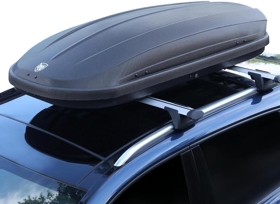 Rooftop Cargo Box Carrier, 390L(14 Cu Ft) 165-Lbs Load Capacity Hard Shell Roof Box with Secure Straps&Keys for Roof Rack