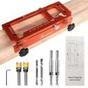 Metal Door Hinge Jig, Adjustable Router Jig Fits Door Hinges 2.5"–5" Length & Thicknesses, Universal Template for Round (1/4" & 5/8" Radius) and Square Corners