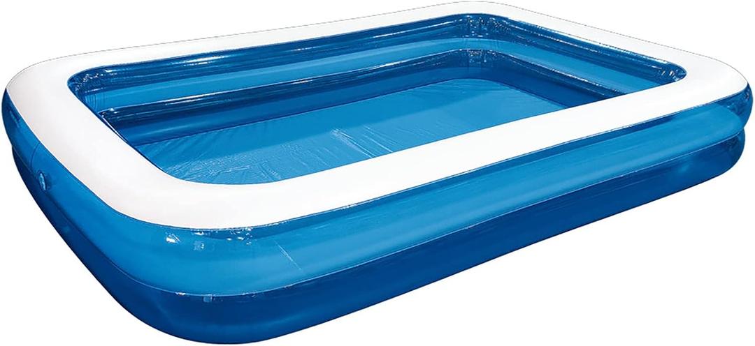 Inflatable Swimming Pool Outdoor Lawn Ground Rectangular Swimming Pool for Kids or Adults (Max 103x69x203 Inch)