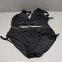 Blooming Jelly Women High Waisted Bikini Sets Tummy Control Swimsuits Color Block Two Piece Drawstring Bathing Suit XL