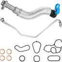 Turbo Turbocharger Oil Feed Line &Turbo Oil Return Line Oil Filter Housing Gasket Seals set for 2007-2016 Mini Cooper R56 R55-R60 Countryman R61 Paceman OE#11658617069 11657534455 11657534454