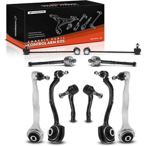A-Premium Set of 10, Front Lower Forward & Rearward Control Arm, Sway Bar Link, Inner Outer Tie Rod End, Compatible with Mercedes-Benz C230 C240 C280 C320 C350 01-07, CLK320 CLK350 CLK500 CLK550 03-09