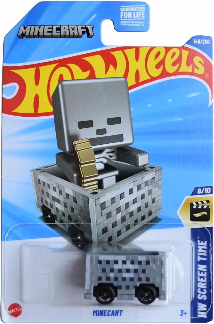 Hot Wheels Minecart, HW Screen Time 8/10, 2 Packs