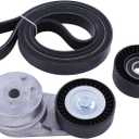 MOTOKU Drive Belt Tensioner and Serpentine Belt Idler Pulley kit for Dodge Charger 2011-2023, Durango 2016-2024, Challenger 2011-2023, Chrysler 300 12-23, Jeep Commander 06-08, Grand Cherokee 5.7 6.4
