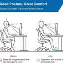StrongTek Ergonomic Under Desk Footrest, 3 Adjustable Heights Wooden Office Footrest, Large Anti-Slip Surface, Improves Posture and Blood Circulation, up to 400lbs (Natural)