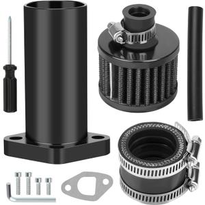 Intake Manifold Inlet Pipe Kit Replacement for PWK 24mm 28mm PE Carburetor Predator 212 224 196cc 200cc Engine Coleman Mini Bike CT200U BT200X KT196 Baja Warrior MB200 GX200 6.5hp Go Kart Parts (black)