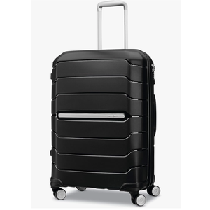 Samsonite Freeform 24-Inch Medium Luggage with Dual 360° Spinner Wheels - Checked Suitcase - TSA Lock, Airline-Approved - Durable Polypropylene Expandable Hardshell for Lightweight Travel - Black