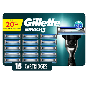 Gillette Mach3 Razor Blades for Men, 3-Blade Razor Refills, 15 Count
Amazon's Choice