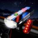 Bike Lights for Night Riding with Power Bank Function, USB-C Rechargeable Bike Lights, Bicycle Headlight Front and Back, Aluminum Alloy Construction, IPX6 Waterproof Rating 5 Lighting Modes