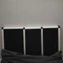 3+1 Panel Trade Show Presentation Board 70.8 x 35.4 Trifold Poster Display Board Folding 3 Panel Exhibition Boards Double Sided Tabletop Display Grey Hook & Loop-Receptive Fabric with Bag