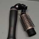Hair Dryer Brush, 3-in-1 Rotating Round Hot Air Spin Brush Set with 2 Brushes (2" & 1.5"), Negative Ionic Blow Volumizer, 2 Detachable Auto-Rotating Curling Brush (Black Gold)