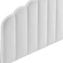 Modway MOD-6206 Veronique Channel Tufted Performance Velvet Upholstered Twin Headboard in White