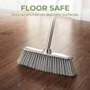 Indoor Soft Bristles Angle Sweeping Broom with Long Handle for Kitchen Hardwood Floor Cleaning (Broom)