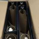 2 Inch 3-Ring Binder, 2" Round Ring Binder with 2 Inside Pockets, 6 Pack Black Binders, Clear View Cover, Holds Up to 450 Sheets 8.5" x 11" PaperStudy Binders for Office/Home/Back to School