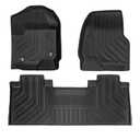 Floor Mats Compatible with Ford F250/F350, All Weather Floor Liners for 2017-2024 2025 Ford F-250/F-350 SuperCrew Cab Rear with Under Seat Fold Flat Storage,Set of 3