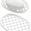 2 Pack Soap Dish for Shower, Non-Slip Silicone Bar of Soap Holder Saver Pad with Efficient Drainage Holes, Bar Soaps Saver for Shower Niche/Shelf, Bathtub, Bathroom Sink, Kitchen Counter