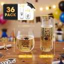 Remerry 36 Pack Graduation Stemless Plastic Champagne Flutes Cups Congrats Grad Class of 2026 Disposable Wine Glasses Heavy Duty Shatterproof Toasting Glasses for Party(Graduation,9 oz & 12 oz)