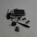 Solar Fountain Kit Works in Shade Glass,3.5W Solar Water Pump with 2000mAH Battery, Solar Bird Bath Fountain with Sucker and Stake for Garden, Outdoor, Water Feature-16.4ft Power Cord,7 Nozzles (Black)
