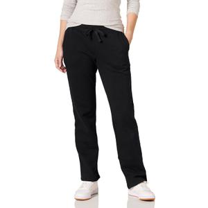 Amazon Essentials Straight Leg Sweatpants with Drawstring for Women, Fleece, (X-Large, Black)