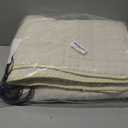 MINPWNP Grounding Mat for Bed, Grounding Cotton Pad Earth Mat with Silver Fiber for Stress Relief & Sleep Improvement 34.2"x50" Beige