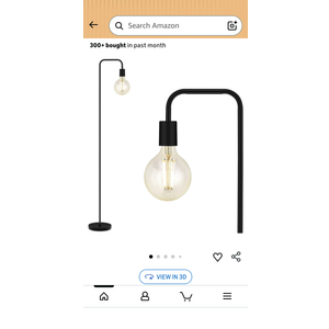BoostArea Floor Lamp, Industrial Floor Lamp, 63 Inch Standing Lamp, E26 Socket, On/Off Footswitch, Whole Metal, ETL Listed, Modern Small Lamp for Bedroom, Living Room, Minimalist, Vintage, Mid Century