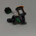 Waterproof Boat Rocker Switch with Green Light, DPST, DC 12V-24V, On Off Rocker Button Inline Cord Switch with Cable Gland