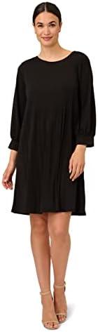 Adrianna Papell Womens Pleated Knit Crew Neck Dress XL