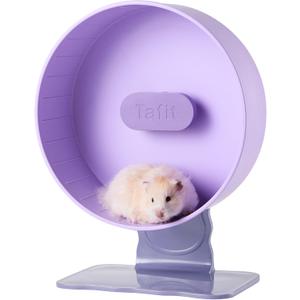 Quiet Hamster Wheel 10.2 Inch Dual-Bearings Silent Small Animals Running Exercise Wheel Height Adjustable for Syrian Hamsters, Gerbils, Rats, or Other Small Pets, Taro Purple