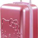 FUL Hello Kitty Carry On Luggage, Molded Hardshell Rolling Suitcase with Spinner Wheels, Pink, 21 Inch
