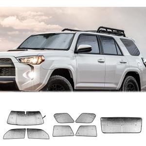 Hoolcar for 4Runner Windshield Sun Shade Front & Side & Rear Window Sunshade Cover Fit for Toyota 4Runner 2017-2023, 8PCs
