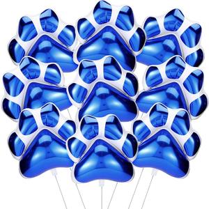 Hungdao 9 Pcs 28 x 26 Inch Blue Dog Paw Balloons Paw Print Foil Balloons Large Puppy Birthday Party Supplies for Baby Shower Pets Dog Themed Party Decorations