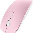 SUNGI Bluetooth Mouse,Slim noiseless Click Rechargeable Wireless Mice for MacBook pro MacBook Air/iPhone/ipad/Tablet/Laptop/Notebook,Pink