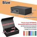 RYDDOY 5 Pack Black Gift Box, 9.5x6x3'' Gift boxes for Presents with Lids Magnetic Closure Rectangle Collapsible for Groomsman Proposal Box, Wedding, Christmas, Halloween, Birthday Gift Packging