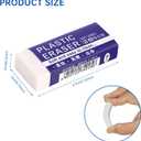 3 x 6 Pack Pencil Erasers, Large White Erasers for School, Art Erasers for Kids Drawing Bulk