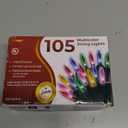 Warm Multi Color Christmas Lights - 20 ft String of 105 Incandescent Mini Bulbs Multifunctional Lighting Modes, for Decorative, Bedroom, Outdoor, Xmas Twinkle Tree Lights with Green Wire Total 21.6 ft