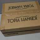 TOPIA HANGER 11.8 Inch White Wooden Pants Skirt Hangers for Kids Baby Toddler Children, Extra Thick Chrome Hooks & Anti-Wrinkle Premium Flat Clips 20 Pack CT09PW20