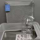 Stainless Steel Litter Box | XL Enclosed Cat Litter Boxes with Lid for Big Cats | High Sided, Anti-Urine Leakage | Non-Stick Bottom & Includes Litter Mat & Metal Scoop (Silver Gray)