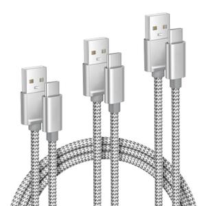 Elebase iPhone 17 17e Pro Max Charging Cable 1.5/3.3/6.6FT 3Pack,USB A to Type C Car Charger Cord,USBC Carplay Cable for New Apple 16 Plus iPad 10 Mini 7 Air 8,Airpods,Samsung Galaxy S26 S25 A17 Ultra