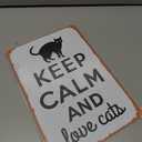 EEIOKGMS Keep Calm And Love Cats! Vintage Funny Animal Bedroom Garage Cat Cafe Cafe Best 8 * 12 Inches