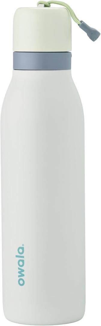 Owala FreeSip Twist Insulated Stainless Steel Water Bottle with Straw for Sports and Travel, BPA-Free, 18-oz, Mint/White (Iced Breeze)