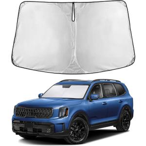 EcoNour Windshield Sunshade Compatible for Kia Telluride 2020-2023 2024 2025, Sun Visor for Front Windshield & Window Sun Shade Cover, UV Heat Blocker & Protector, Car Accessories