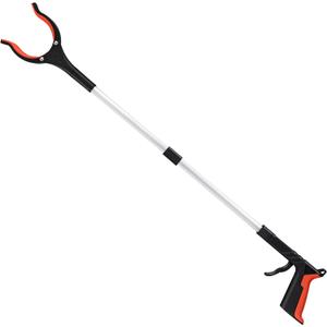 2024 Upgrade Grabber Reacher Tool, 360 Rotating Head, Wide Jaw, 32" Foldable, Lightweight Trash Claw Grabbers for Elderly, Reaching Tool for Trash Pick Up Stick, Litter Picker, Arm Extension (Orange)