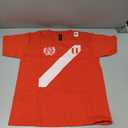 Peru Red Shirt Peruvian Flag Escudo Retro Soccer Peru T-Shirt, Size: Kids -S