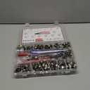 AKIHISA Single Ear Hose Clamps, 12 Sizes 5.3-33.1mm Crimp Hose Clamps with Ear Clamps Pincer, 304 Stainless Steel Crimp Pinch Fitting Tools Kit