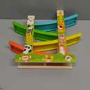 Wooden Car Ramp Toy for 1 2 3 Year Old Boys and Girls 4 Level Toddler Race Track with 8 Mini Cars Garage - Montessori Toys for 1-3 Year Old Christmas Birthday Gifts